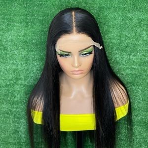 5x5 transparent lace closure human hair wig